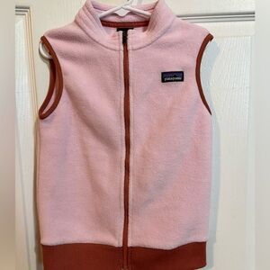 Girls Patagonia Light Pink Fleece Vest